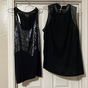 SET LANE BRYANT SIZE 18 20 SEQUIN TANK TOP LANE BRYANT SIZE 20 FAUX LEATHER TANK